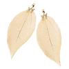 2x colgantes de hojas naturales chapados, abalorios para hacer joyas, adornos de regalo, oro