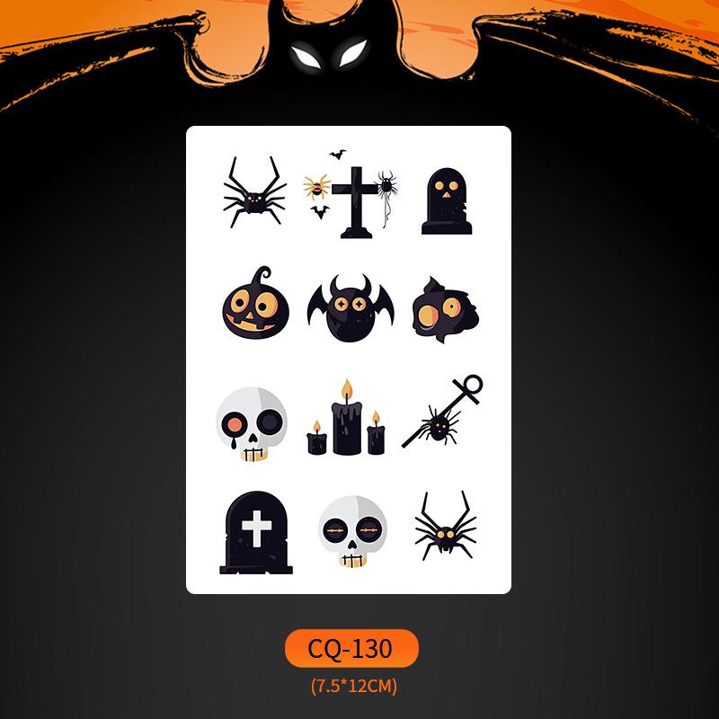 Nuevos Halloween 2024 Pegatinas de Tatuaje de Cara de Boca Grande Aterradoras - Divertido, Impermeable, Maquillaje de Fiesta Colorido