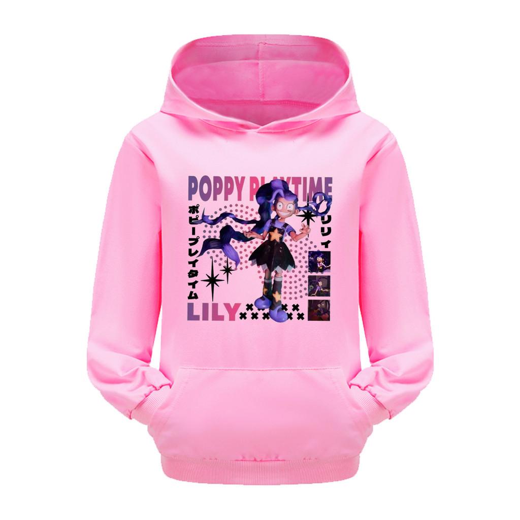5627 Cartoon Top Outdoor Kids Girls Lily Lovebraids Printed Pocket Long Sleeves Hoodies 110cm розовый