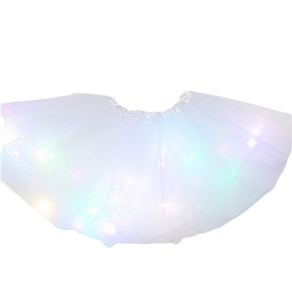 Buy Kids Girls Baby Tutu Skirt Fancy Costume LED Light Up Pettiskirt ...