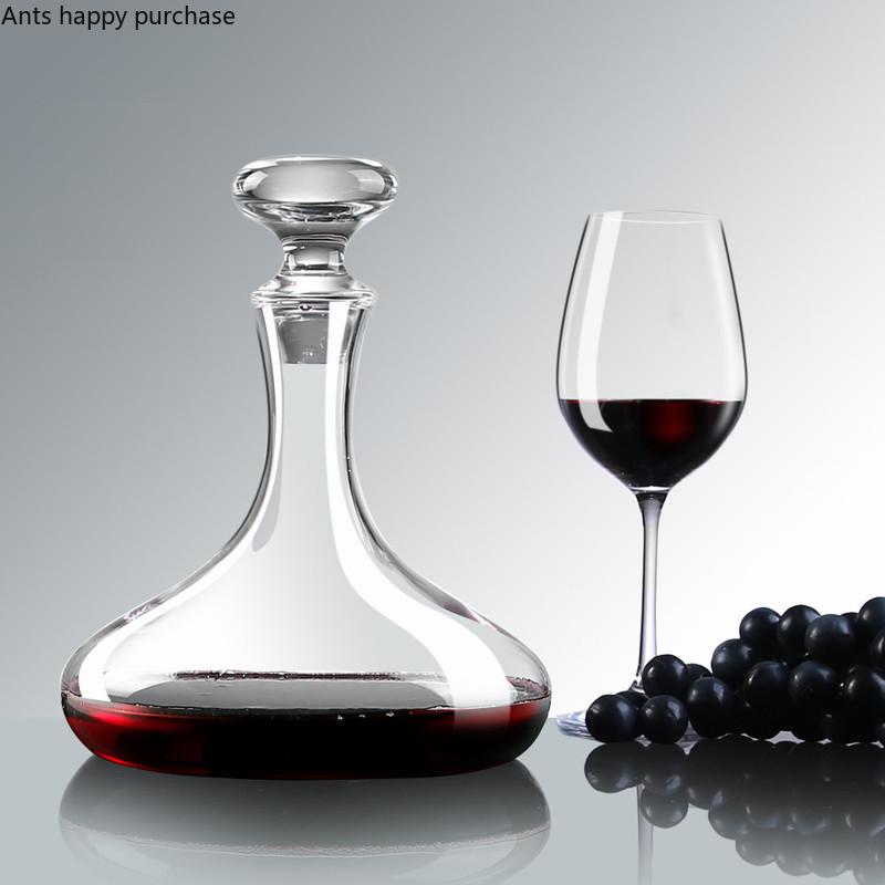 Crystal Glass Pitcher Wine Decanter Wine Dispenser Flagon Glass Wine Bottle Hip Flasks Barware Wine Pot Bar Accessories Gift