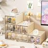 Schubladen-Desktop-Aufbewahrungsbox Transparent Visuell Staubdicht und Wasserdicht zur Aufbewahrung von Figuren und Büroabfällen