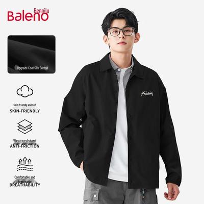 Baleno Men's Casual Lapel Button-Up Jacket