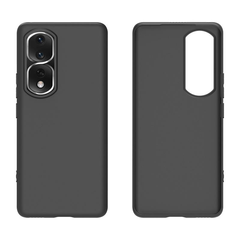 The new model is suitable for Honor Magic8 Pro Air black matte TPU mobile phone case Power2 solid color soft silicone.