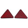 2pcs Red Triangle Reflectors High Visibility Trailer Safety Reflectors for Mailbox Trucks Boats SUV