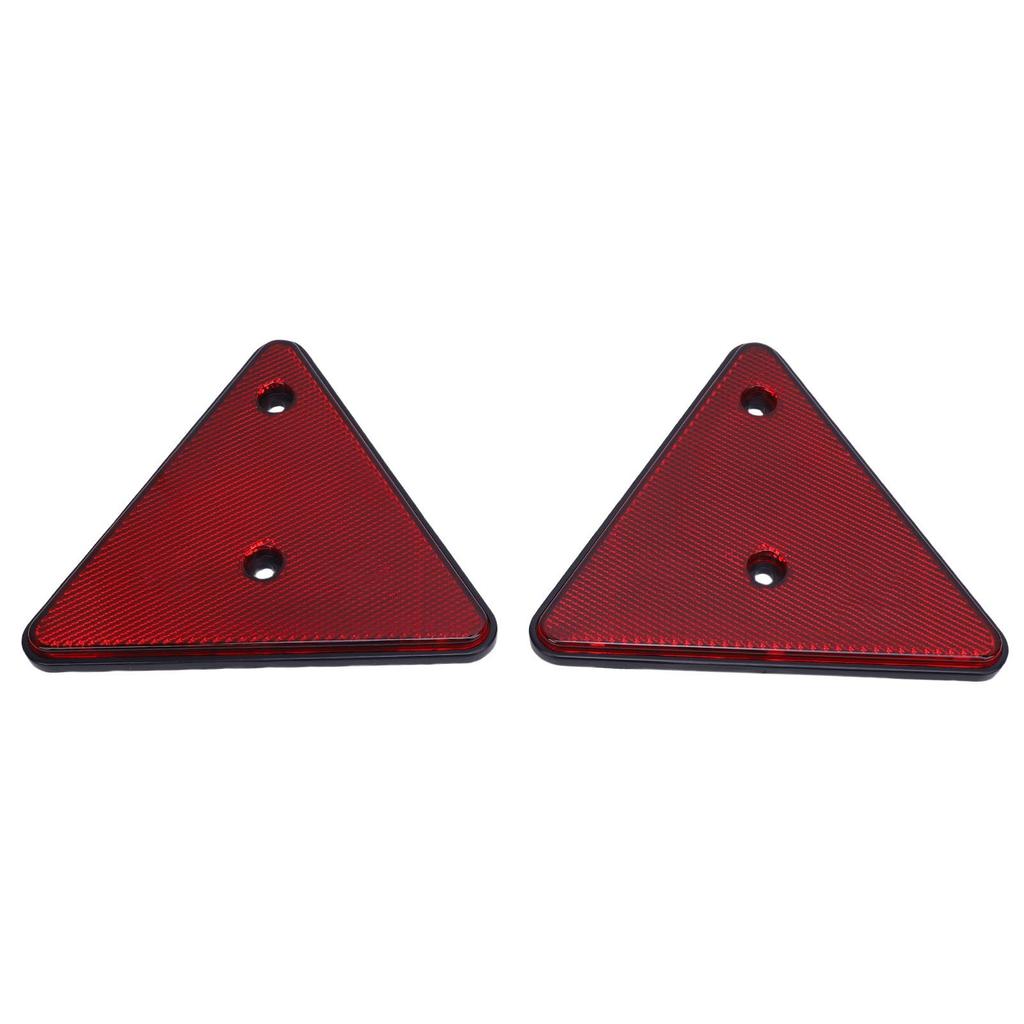 2pcs Red Triangle Reflectors High Visibility Trailer Safety Reflectors for Mailbox Trucks Boats SUV
