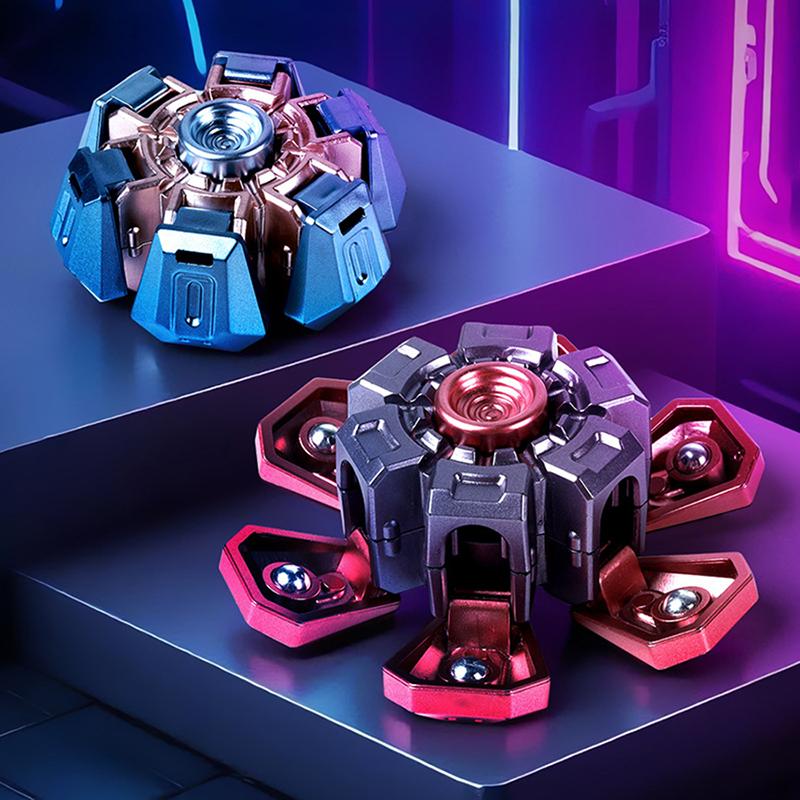 Spinner Explosive Mechanical Explosive Fingertip Gyro Toy Decompression Deformation Finger Gyro
