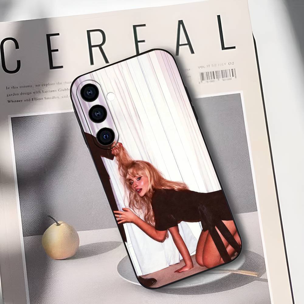 S-Sabrina Carpenter Singer Phone Case For Samsung Galaxy A73,A72,A71,A70,A53,A52,A51,Others Soft Black Cover