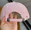 Wide Brim Letter Embroidered Baseball Cap, Cotton Color Block Stripes Hat For Men Women Outdoor Korean Fashion Casual Headwear
