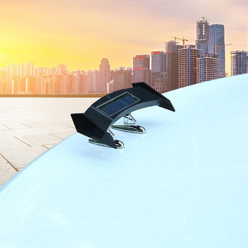 Adjustable Solar LED Rear Spoiler Wing Racing Flashing Lamp Air Deflector Decor