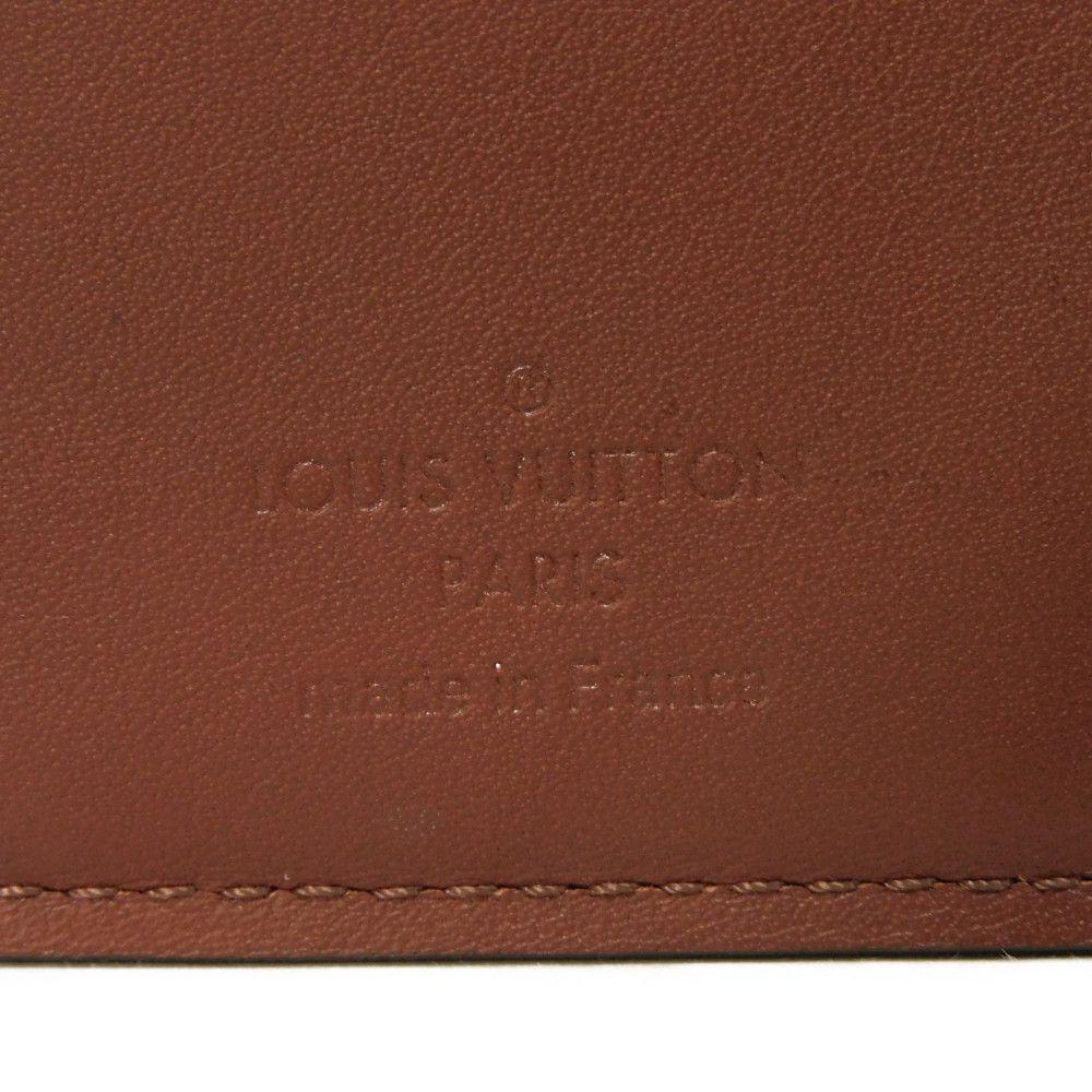 Used 12564 Portefeiulle Braza M61195 7940 New V Mark V Logo Bifold Brown Cuir Ombre Acajou Men's from Japan AUTHENTIC