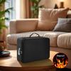 Double Zipper Fireproof Document Bag Large Capacity Code Lock Money File Bags Waterproof 3-Layer Design Resistant Storage Bag