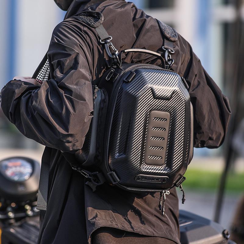 Rhinowalk Motorcycle Gear: Hard Shell Rear Seat Tail Bag & Backpack