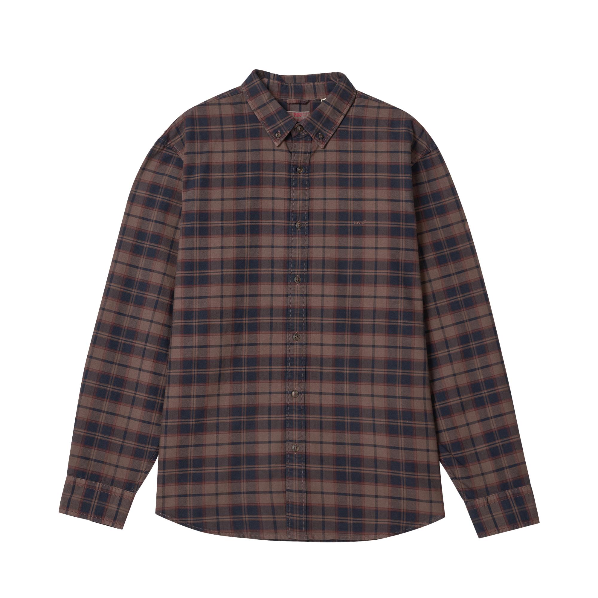 Levis Повседневная свободная хлопковая рубашка в полоску с длинным рукавом, удобная, универсальная, винтажная, унисекс, A7210-0063 S