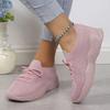 Fashion Women Lace-Up Shoes Sporty Outdoor Flying Weaving Sneakers Comfort Lightweight Non Slip Athletic Shoes Gym Work Casual Shoes