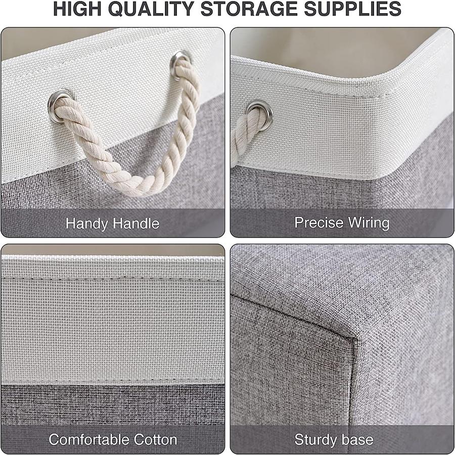 Foldable Fabric Storage Bin - Breathable Organizer for Laundry, Toys & Clothes, Space-Saving Home Basket