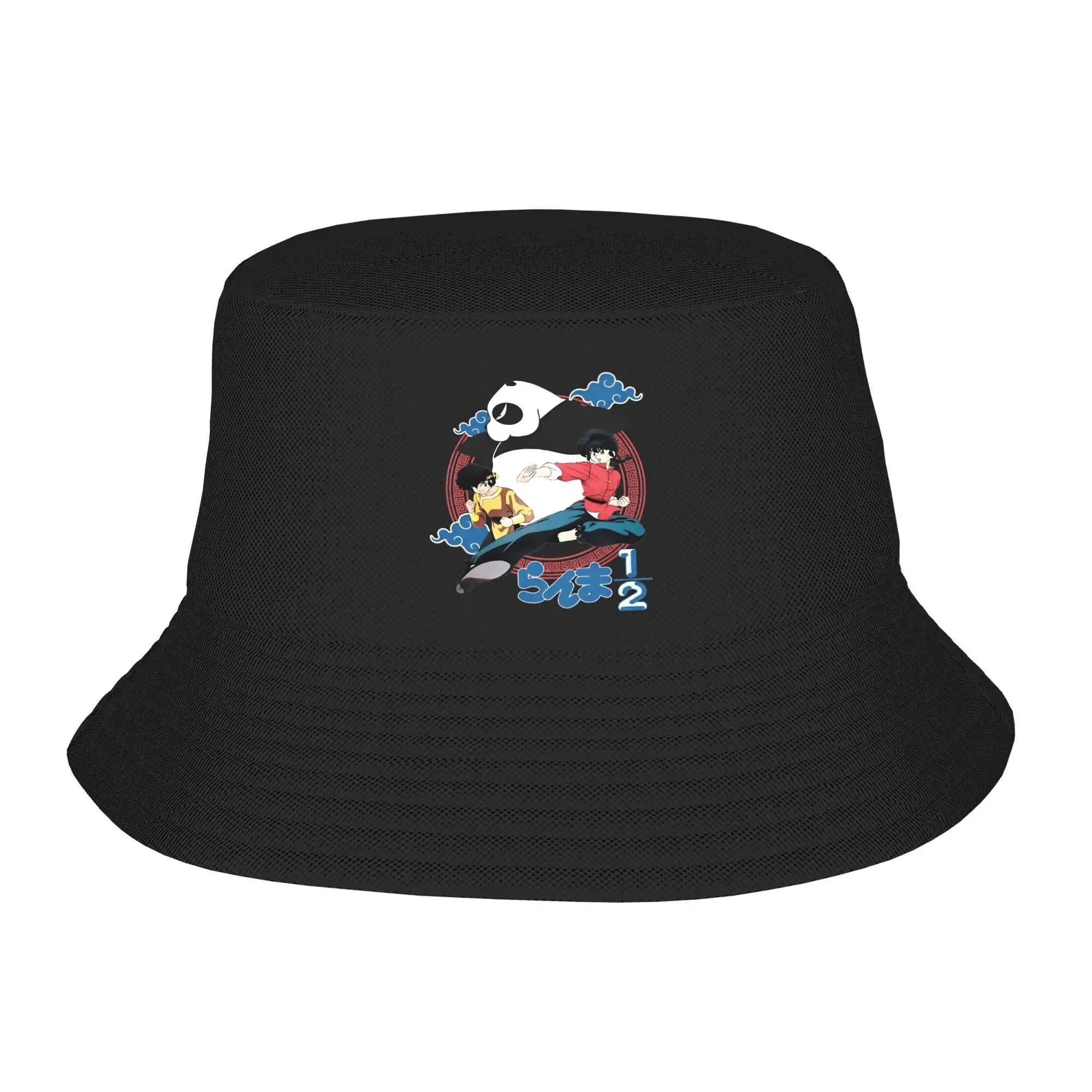 

Ranma 1/2 Bucket Hat Summer Casual Fisherman Hats For Men Women Breathable Vacation Caps Harajuku Custom Sunscreen Hats One Size
