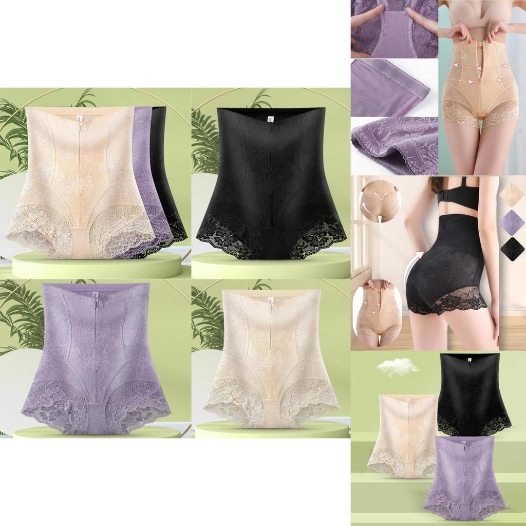 Postpartum Shapewear Underwear For Women Double Layer With High-waist Zip