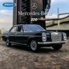 Welly Modèle de Voiture Classique en Alliage Mercedes-Benz 220 à l'Échelle 1/24 Simulation Moulage sous Pression Jouet en Métal Collection de Modèles de Voitures Anciennes Rétro Cadeau