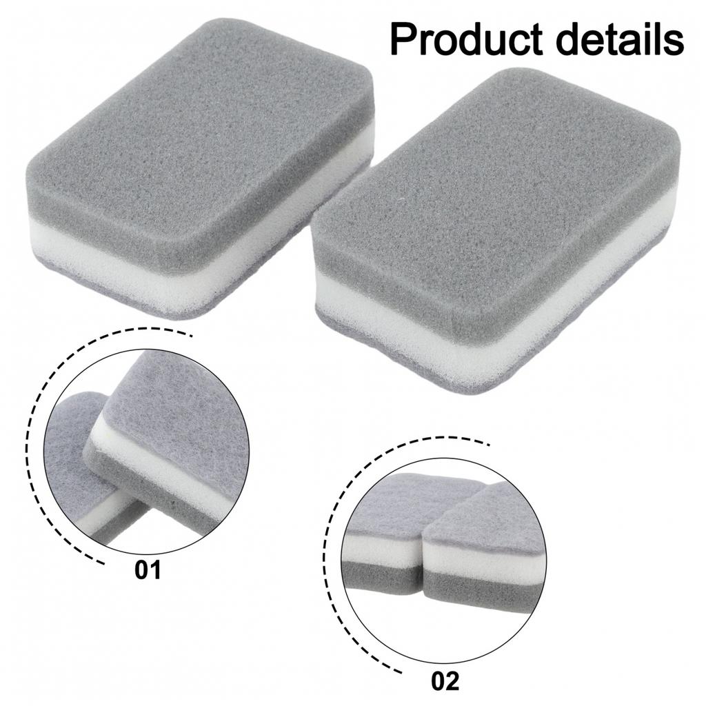 High Density Sponge 11 7 3 5cm Grey White for Easy For Kitchen Cleaning
