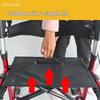 Lightweight Foldable Four-Wheel Walker with Seat and Shopping Trolley for Seniors