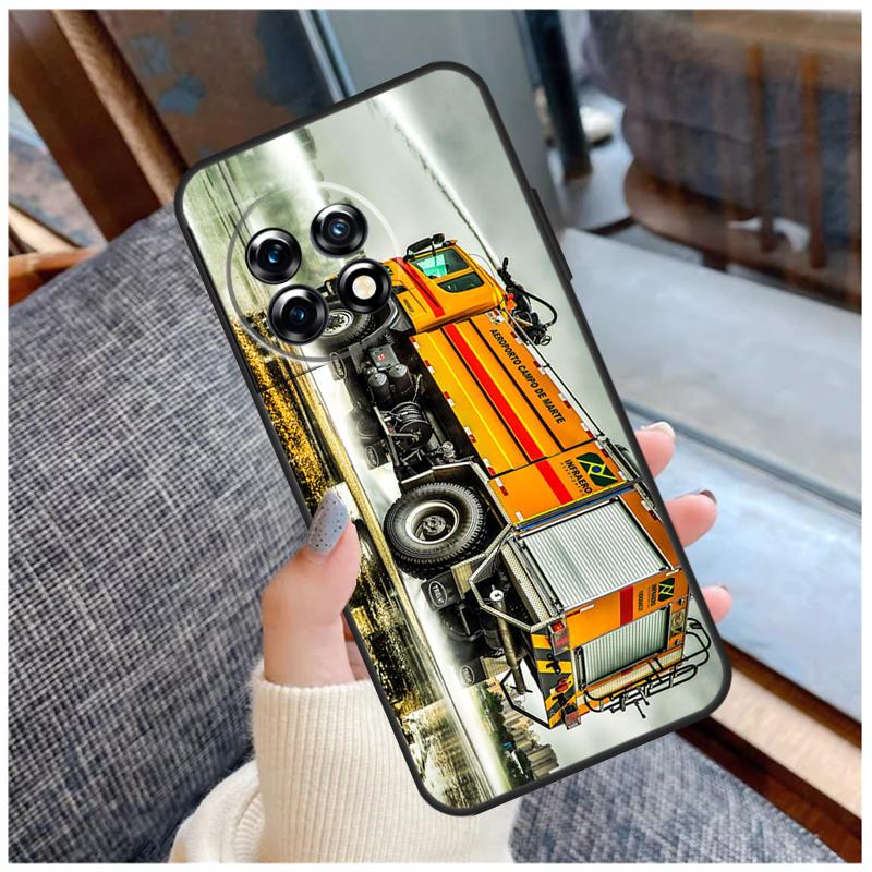 Fire Truck Case For OnePlus 13 15 13R 13T 12 12R 11 9 10 Pro 10T 8T Nord 5 CE 2 3 4 Lite N20 N30 Coque