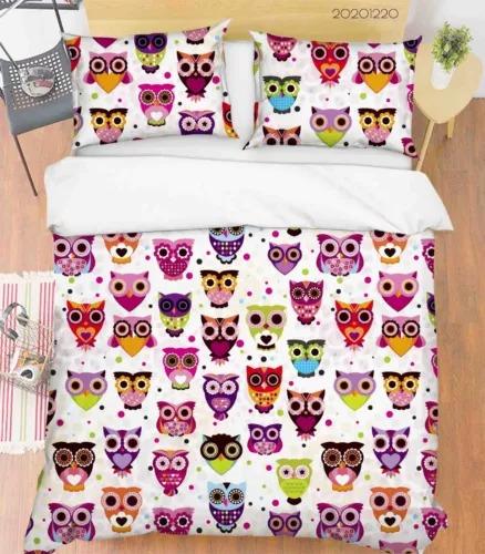 Comforter Owl Bedding Set Decoration Gift Suitable For Children Boys Girls And Adults Warm Soft Comfortable And Breathable