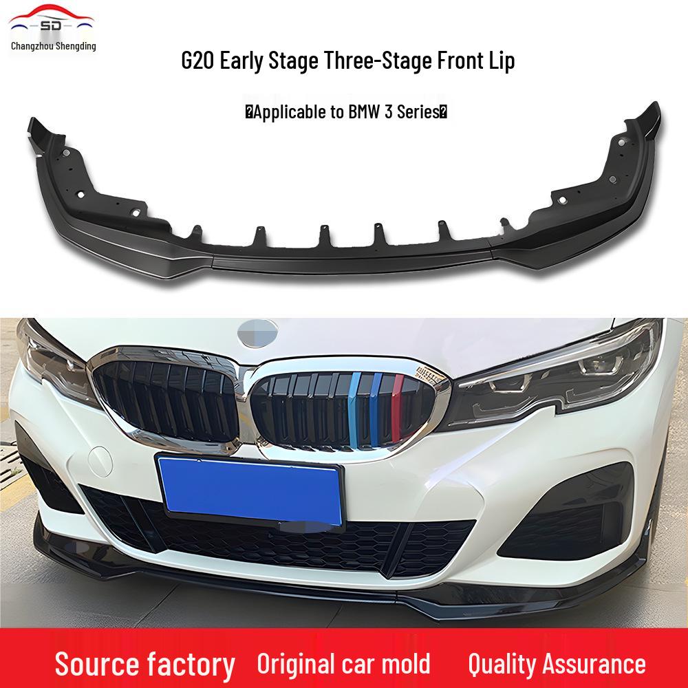 BMW 3 Series (23-24) G20 Pre-Facelift Front Bumper Lip Kit - No-Drill, 3-Piece Design
