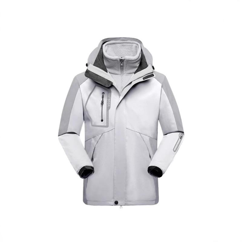 

2024 новая осенне-зимняя уличная флисовая куртка с утолщением, мужская куртка-три-в-одном для пары, цветная, водонепроницаемая и ветрозащитная 5XL