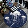 Jellyfish Round Area Rug,Carpet Rug for Living Room Bedroom Sofa Playroom Decor,Non-slip Floor Mat