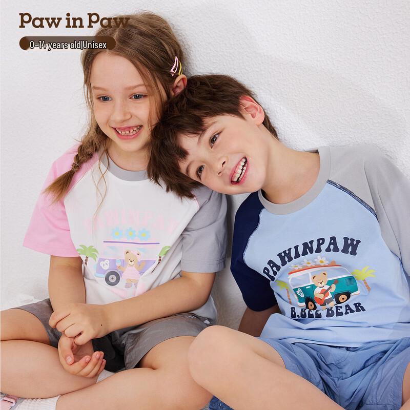 PawinPaw Cartoon Bear Unisex Short Sleeve T-Shirt 130
