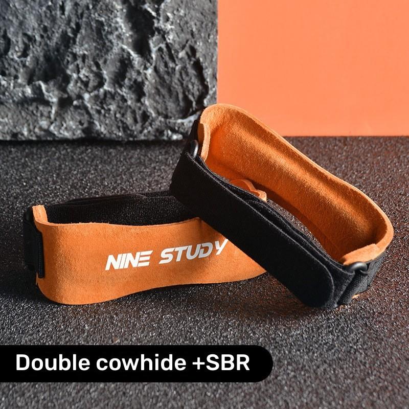 Upgrades Patella Knee Strap Double Layer Cowhide Adjustable Patella Tendon Support Strap with Silicone Pad for Men Women