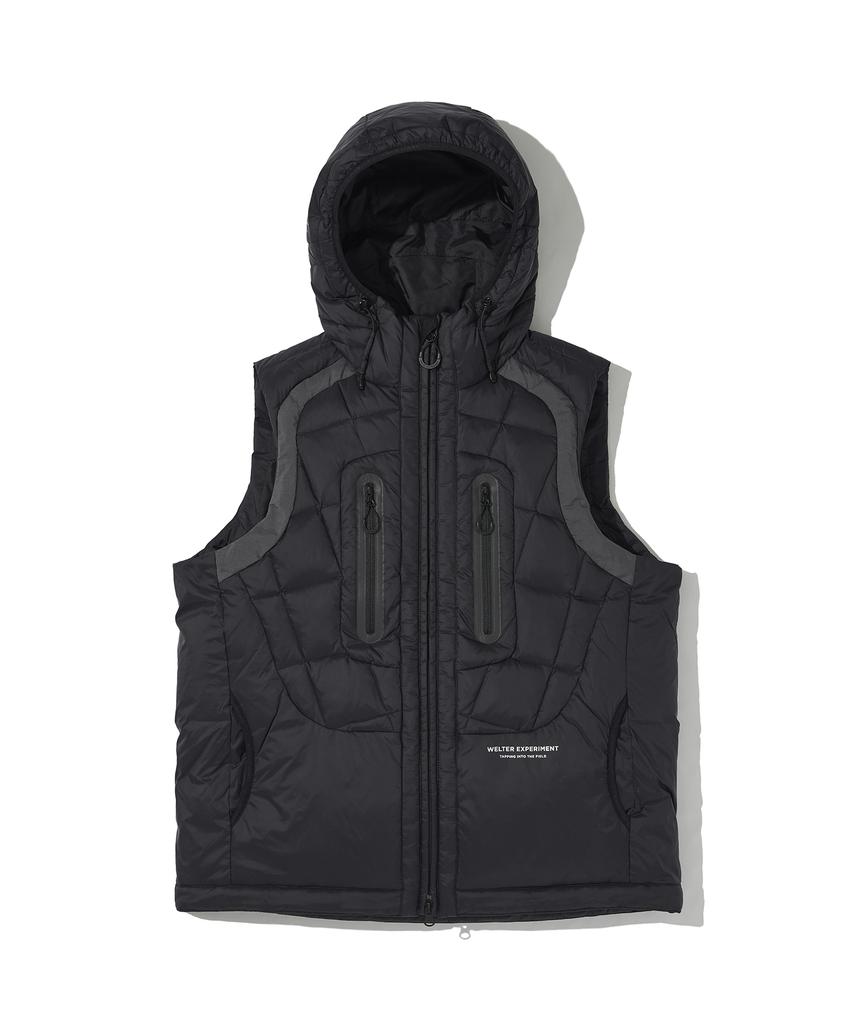 Welter Experiment Shield Down Hood Vest_Black_Wol047