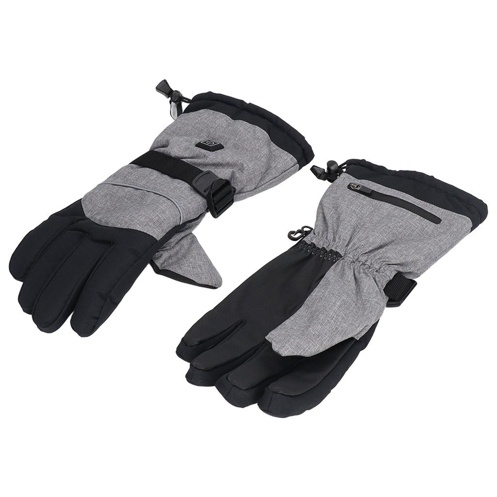 One Pair Electric Heated Gloves Smart Waterproof Unisex One Size Electric Heating Mitten for Outdoor Winter Skiing