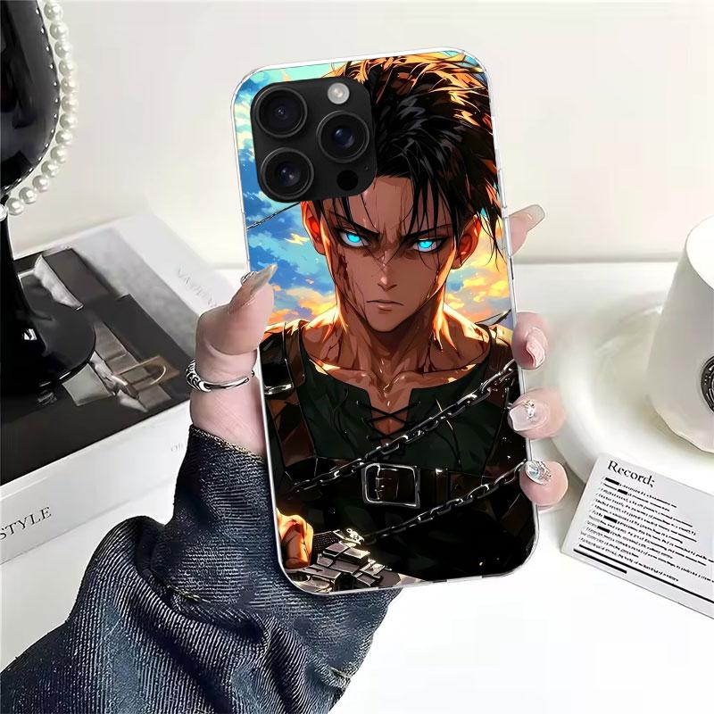 A-Attack on T-Titan Levi Soft Phone Case For IPhone 11 17 Air 16E 16 Pro Max 15 + 14 Plus 13 Mini 12 Apple 7 SE 8 Fundas Coque 1
