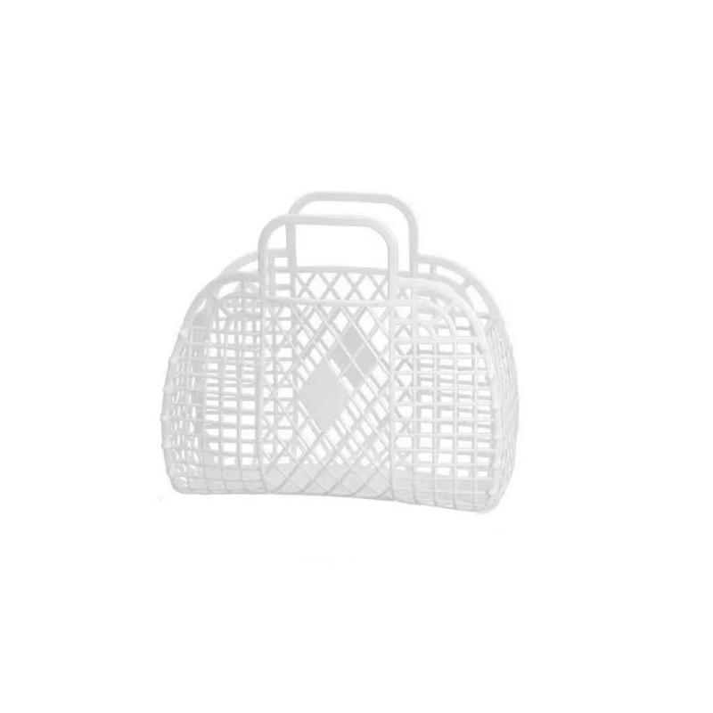 Borsa di grande capacità Borsa tote portatile per vacanze in gelatina cava Hollow Cestino da bagno portatile in plastica riutilizzabile e facile da pulire