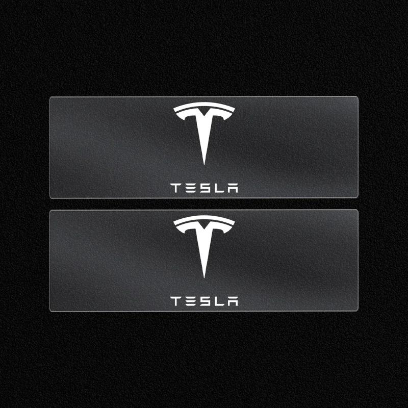 Car Sticker 2025 New Tesla Car Steering Wheel Badge Sticker Car Door Handle Label Decal For Tesla Model S X Model 3 Y Roadster C