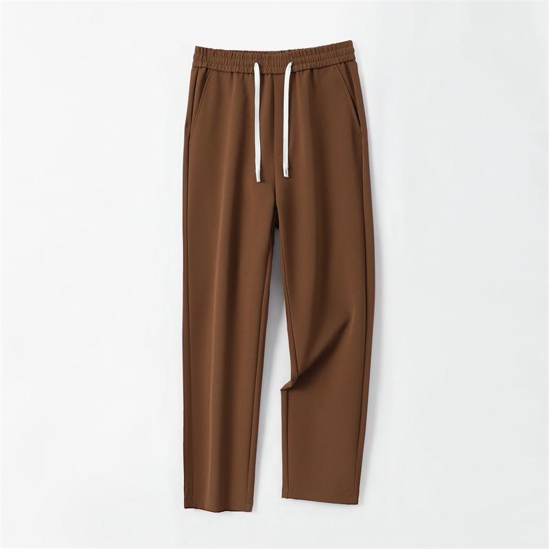 Men's Spring and Autumn New High Waist Straight Pants Trendy Men's Versatile and Skinny Green Wide Leg Casual Pants Men