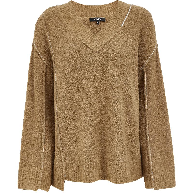 ONLY Women's Loose Fit V-Neck Knit Sweater
