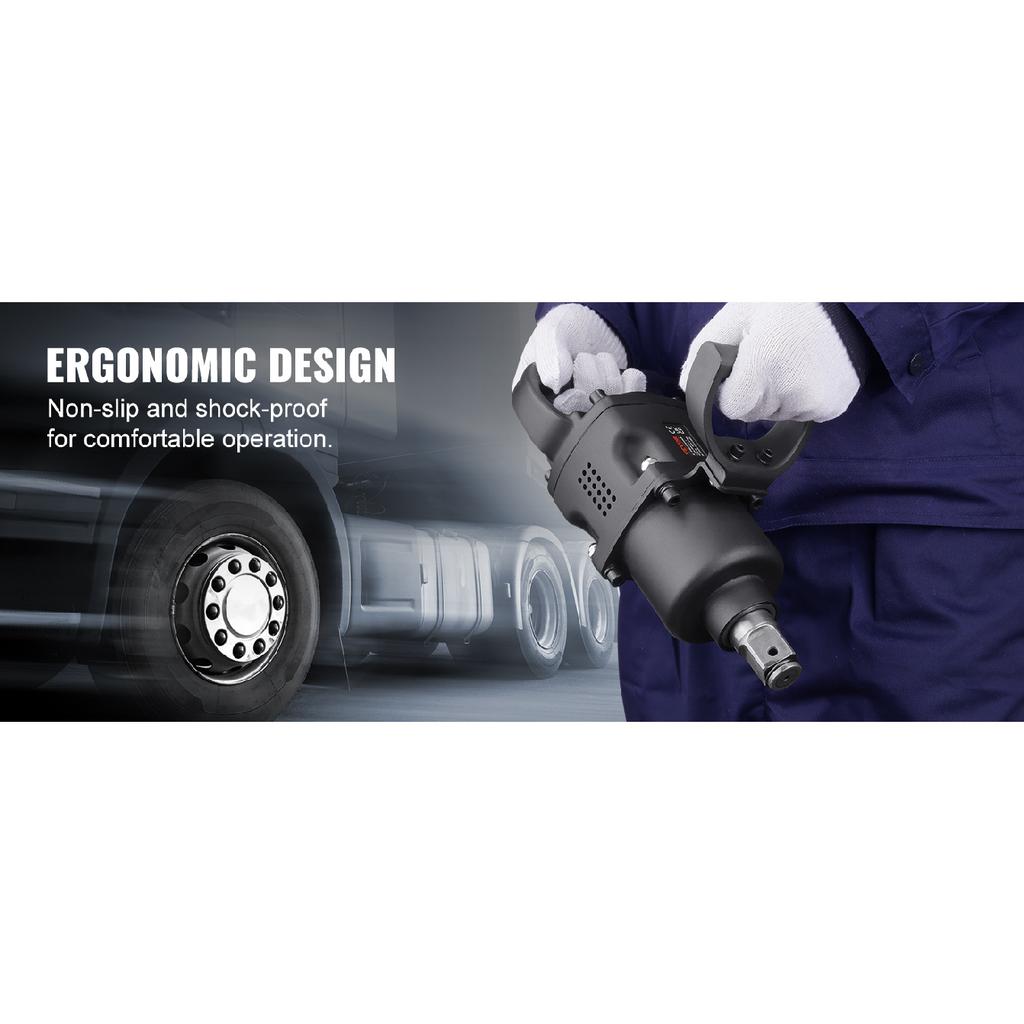 SucceBuy Air Impact Wrench Up to 2730ft-lbs Reverse Torque Output 1"Pneumatic Impact Gun for Heavy Duty Repairs and Maintenance