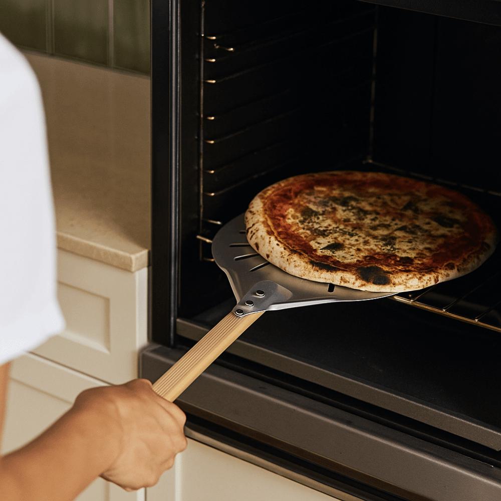 Wooden Handle Turning Pizza Peel Paddle 7/8 inch Pancake Pizza Turner  Oven Accessories
