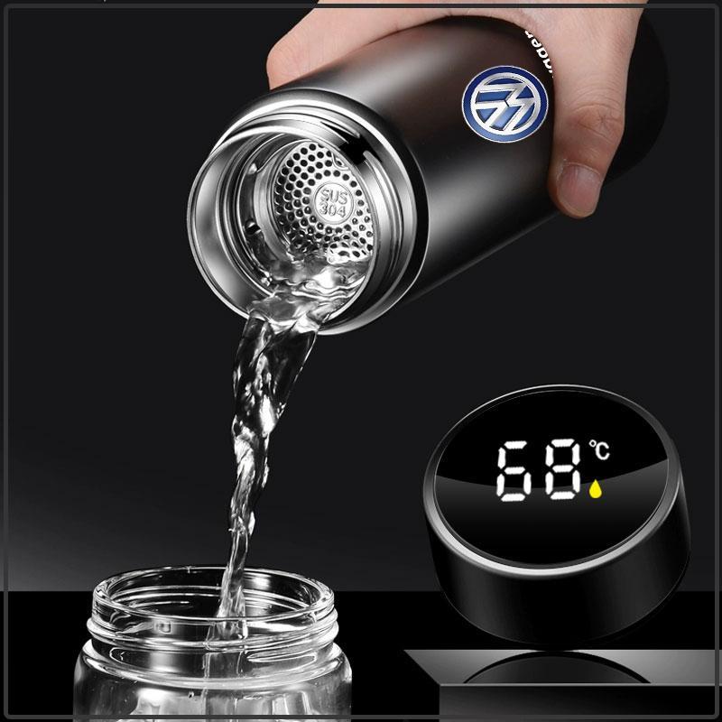 500ml Portable Car Smart Thermos Bottle Temperature Display Cup Coffee Cup For Volkswagen Golf-6 7 4 5 POLO Passat B5 B6 B7 T4 T5 Tiguan Jetta Gol