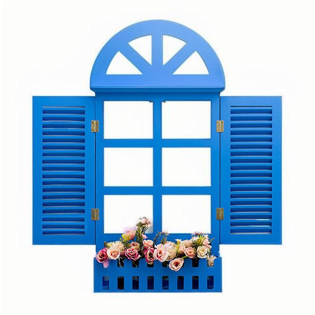 Vintage Rustic Style Window Frames Farmhouse Wall Decoration Hanging Window Frame Home Decor Corridor Living Room Bedroom Art Ornament Picture Frames