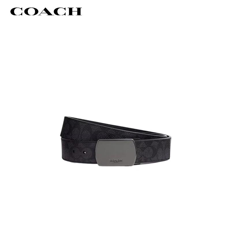 COACH Unisex Plate Buckle Belt 38MM