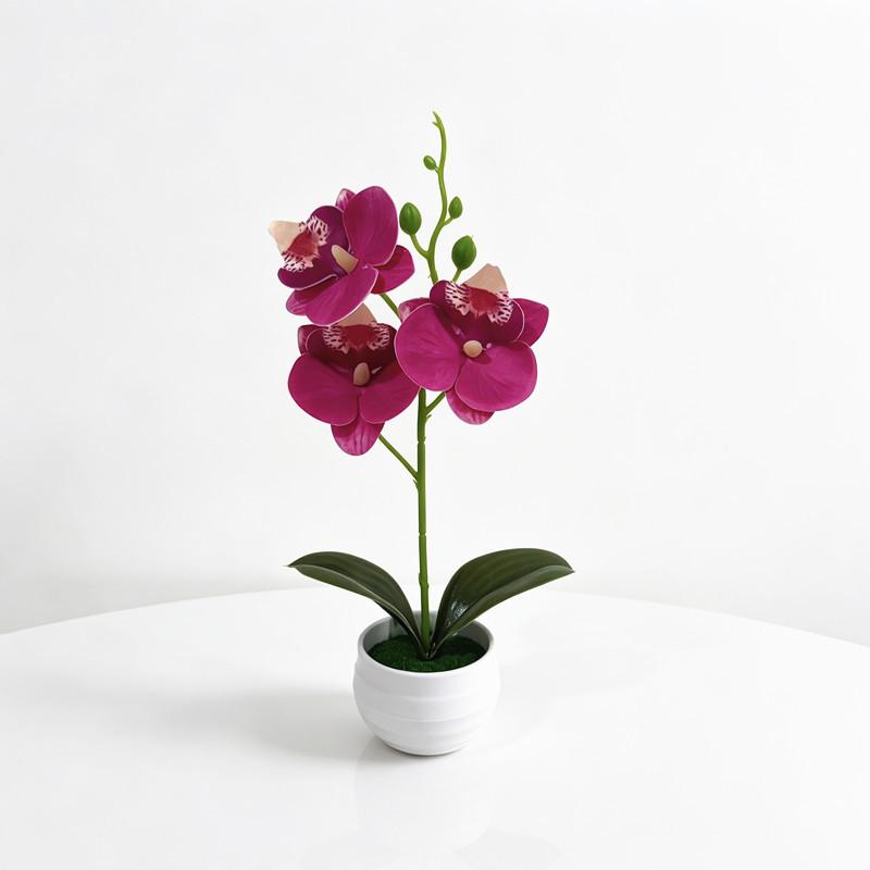 Butterfly Orchid Artificial Plant Home Decor With Plastic Leaves For Living Room And Office