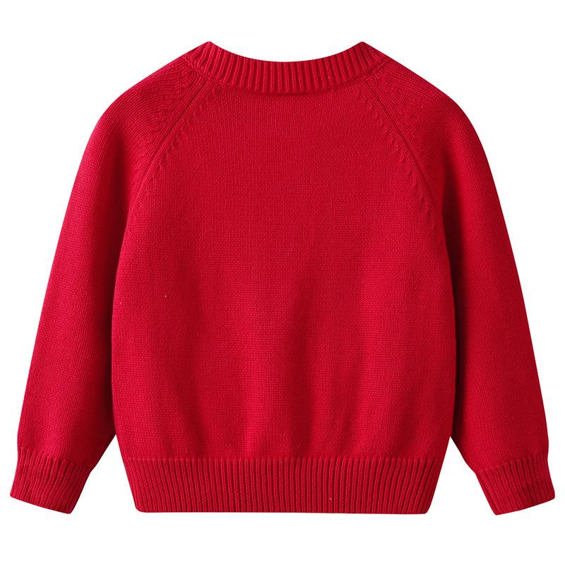 Korean Style Handmade Love DIY Children's Knitted Cardigan Jacket Girls Sweater Cardigan