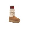 New UGG Classic Sweater Letter Boot Chestnut Women's 1144045-CHE