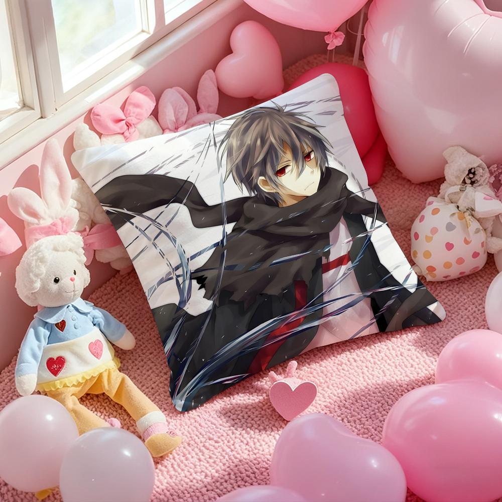 Guilty Crown Anime Cushion Cover Pattern Printed Pillowcase for Living Room Sofa Cushion Cover & Bedroom Decor 12x12Inch