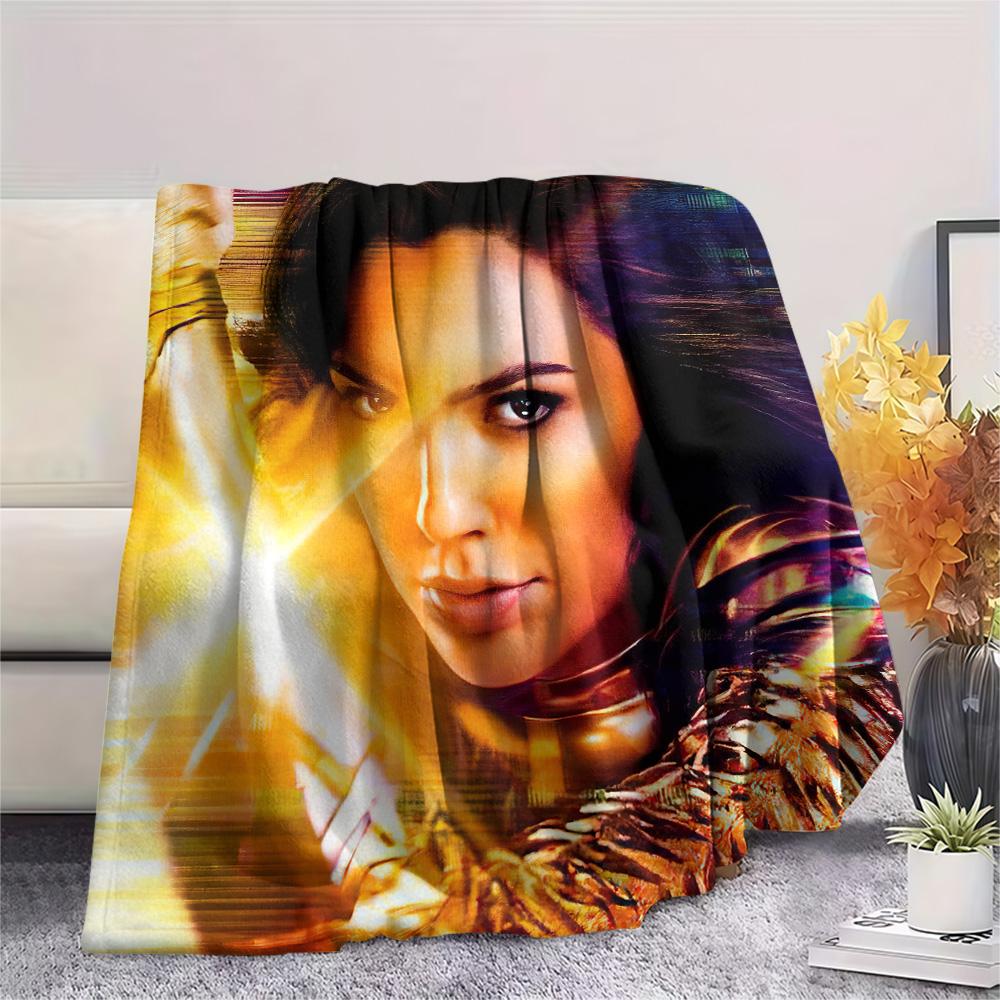 

Neon Wonder Woman Flannel Blanket, Cozy Stylish Throw for Home Use, Ideal Gift for DC Fans, Warm for Living Room 75x90cm