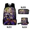 3Dsundropfnaf Backpack Student School Bag Crossbody Bag Pencil Bag Three-Piece Trend